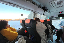 Зимний тур по Карелии, виды из автобуса